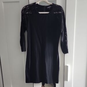 Express Black Lace Sleeve Dress